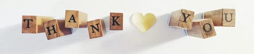 Photo By Courtney Hedger Thank You On Wooden Blocks
